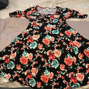 LuLaRoe Nicole floral dress.