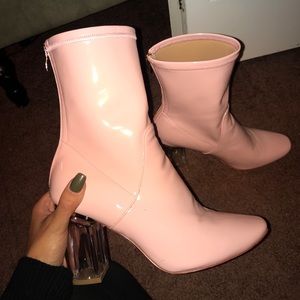 Paten leather clear heel 3.5in