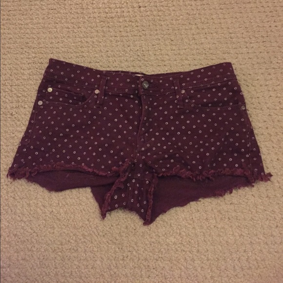 Roxy Pants - 🌸🎏😍 ROXY 😍🎏🌸 Maroon Denim Shorts
