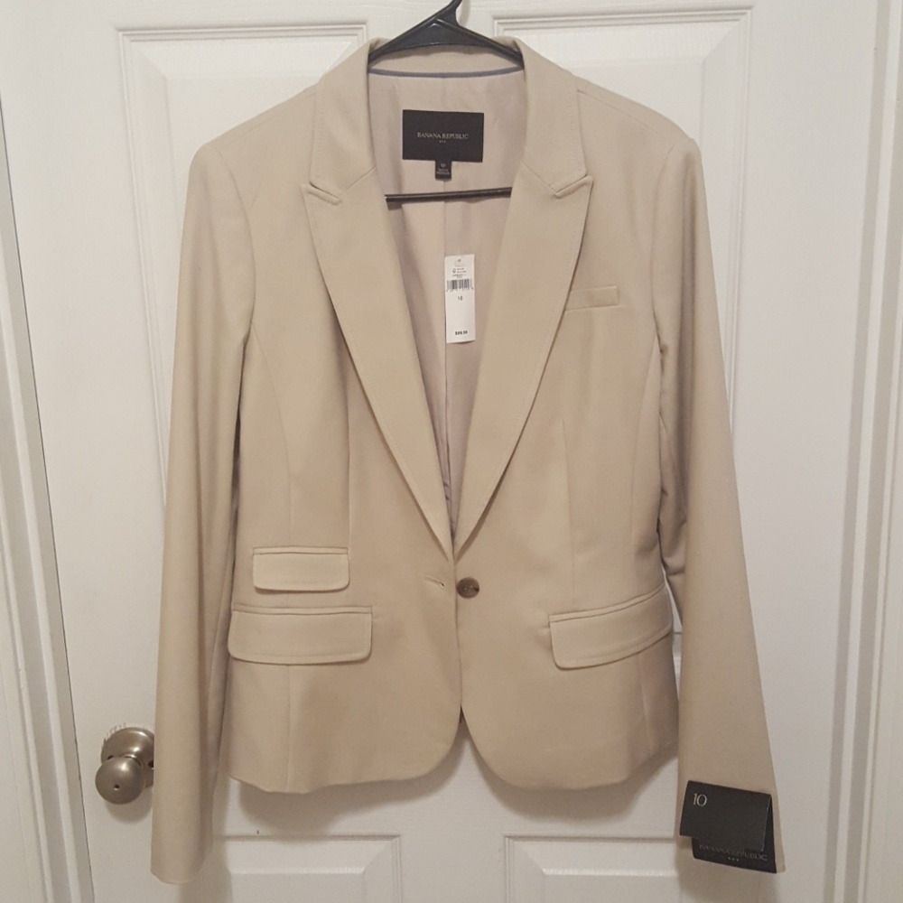 Banana Republic Blazer Khaki Size 10 NWT