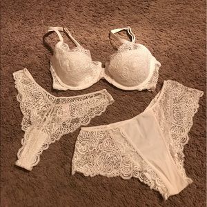 Victoria's Secret Lace Bra and underwear set.