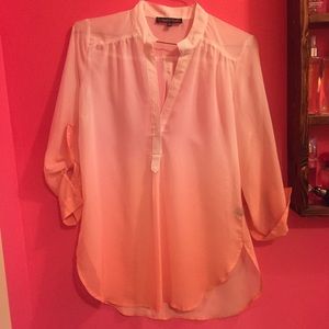 Large sheer ombré blouse.