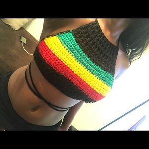 rasta crochet top