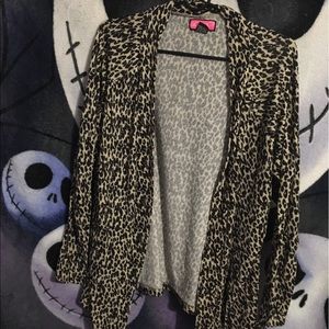 Cheetah print sweater 3x