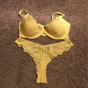Victoria's Secret Lace Bra and Thong set.