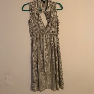 A line aztec print dress