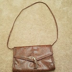 Snakeskin clutch