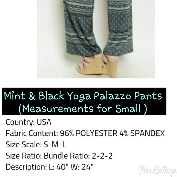 Mint & Black Palazzo Pants - Picture 3 of 7