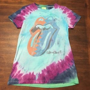 Rolling Stones tie-dye tshirt