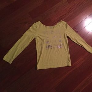 Yellow long sleeve shirt, can be worn 2 ways.