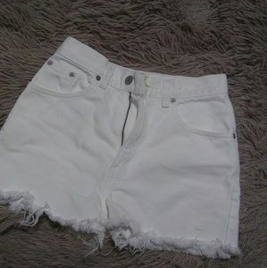 Vintage Levi White High Waisted Shorts