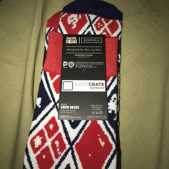 Suicide Squad Harley Quinn socks Loot Crate - Picture 4 of 4