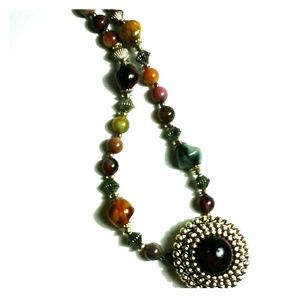 Unique Vintage Gemstone & Beaded Jewelry Set