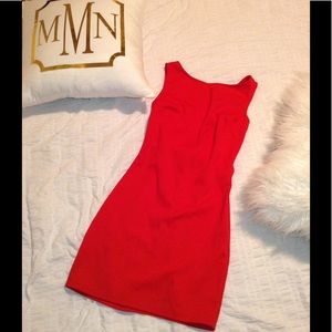 RED HOT bow back dress