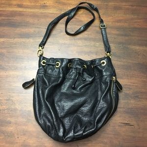 Black pleather purse