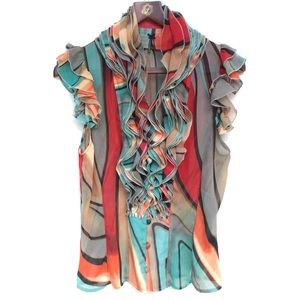 Colorful Lapis top, size medium