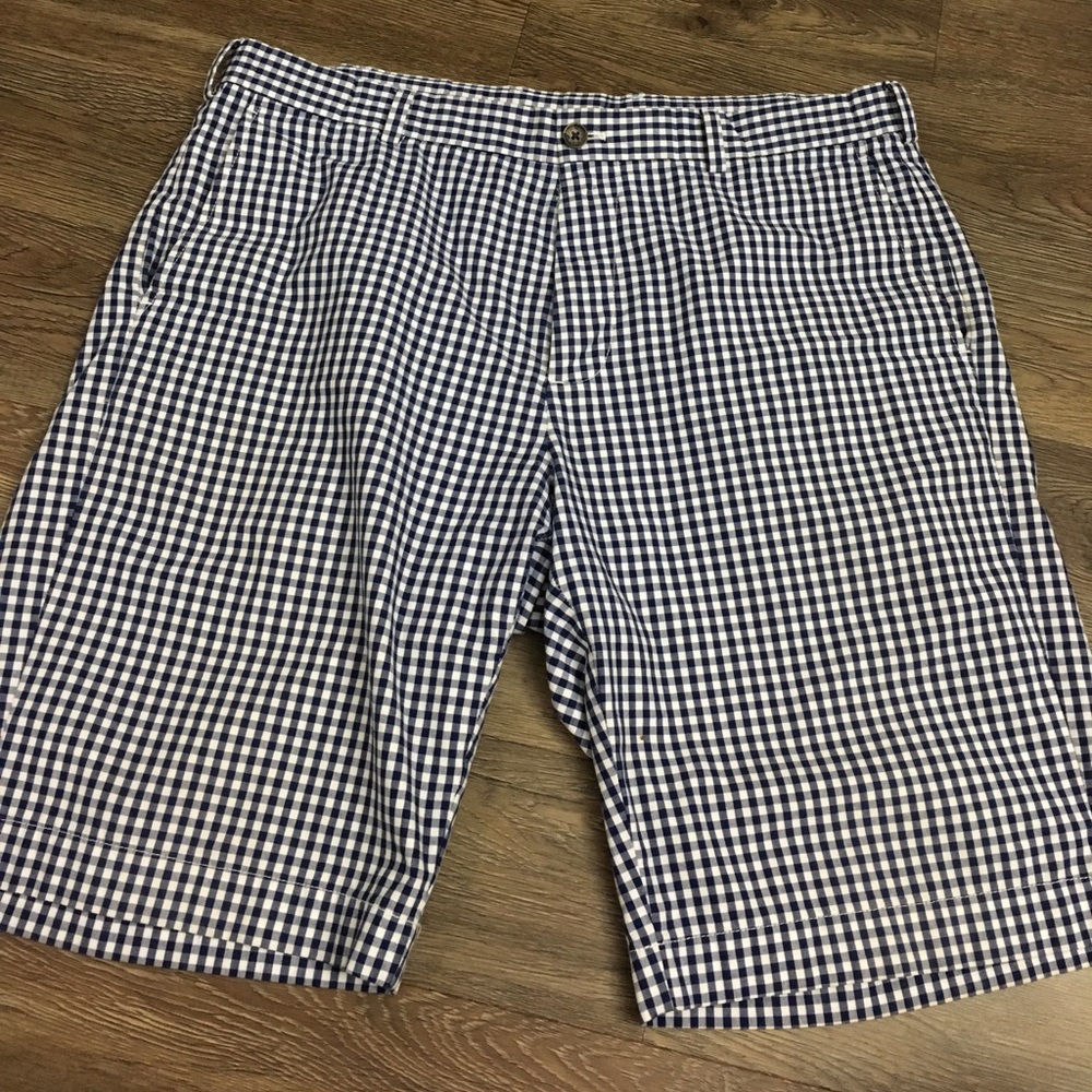 Brooks Brothers gingham navy check shorts