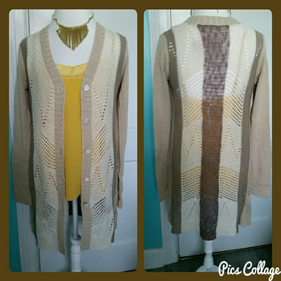 Shades of Beige Cardigan - Picture 5 of 6
