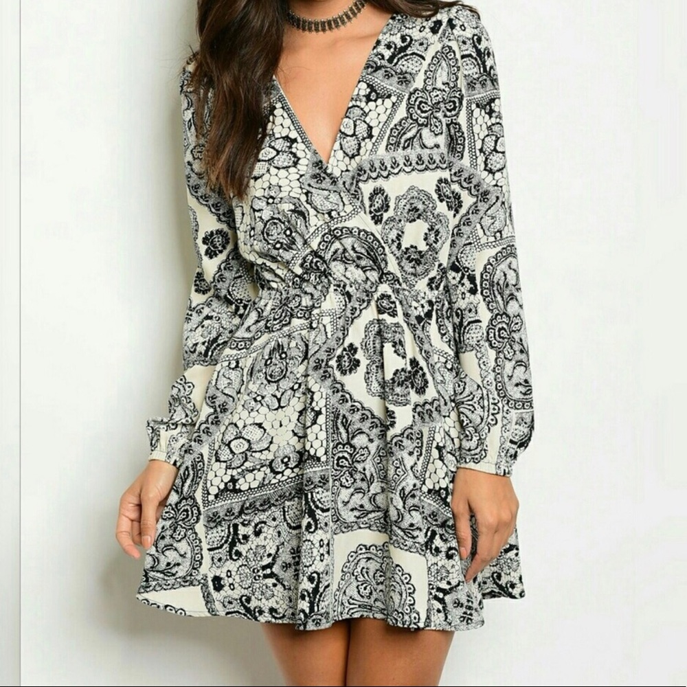 Black & Ivory Dress - Picture 1 of 2