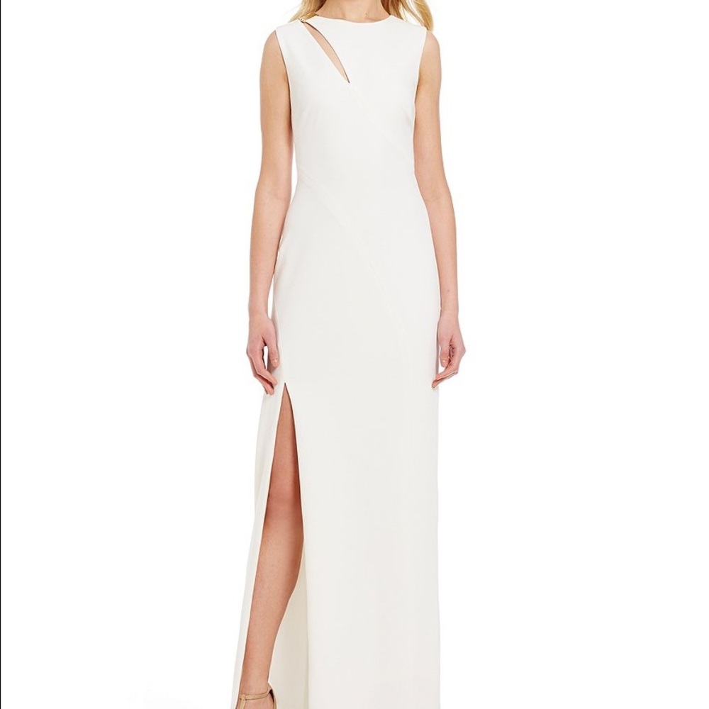 White Calvin Klein formal/prom dress
