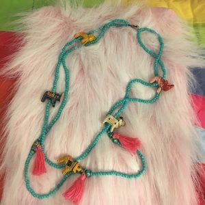 Turquoise color bead necklace from India