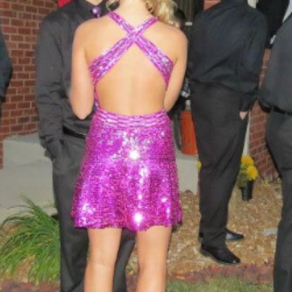 Sequin dress with cut outs