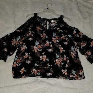 Boho style floral shirt