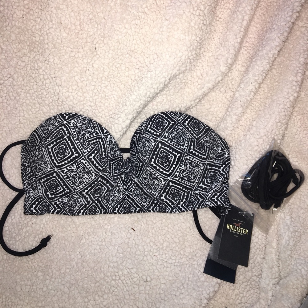 Aztec print halter push up bikini top