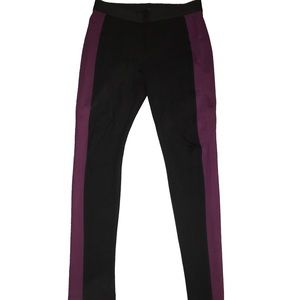 BCBG black with purple stripe leggings
