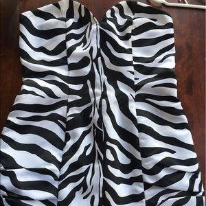 Zebra print one of a kind mini dress