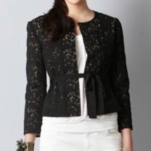 NWOT Adorable Eyelet Lace Blazer with Cream Lining