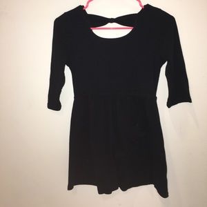 3/4 sleeve black dress
