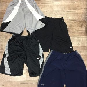 Lot of mesh gym/basketball shorts. Nike. Jordan.