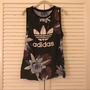 adidas originals floral tank top