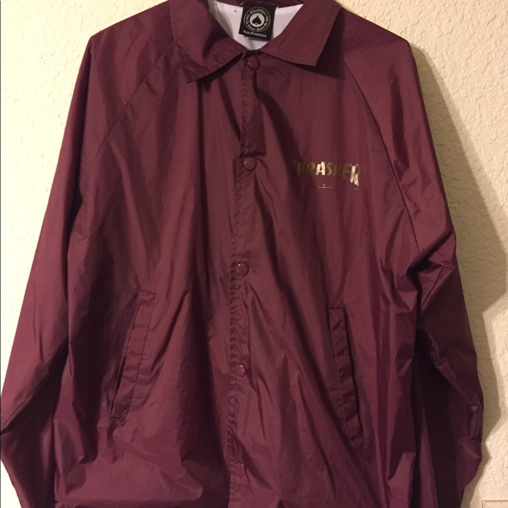 Maroon thrasher windbreaker
