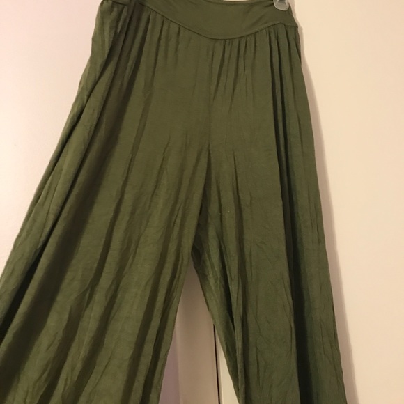 French Laundry Pants - Army Green Flowy Pants