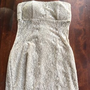 Beige mini dress