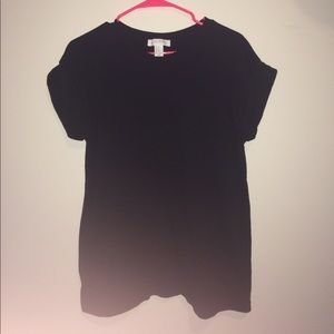NWOT F21 black cuffed tee