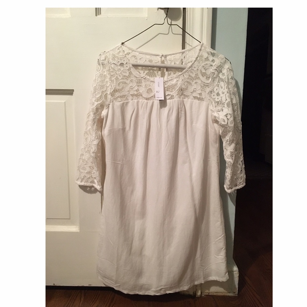 Old navy petite xs white tunic/dress