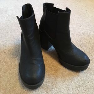 Chunky black boots
