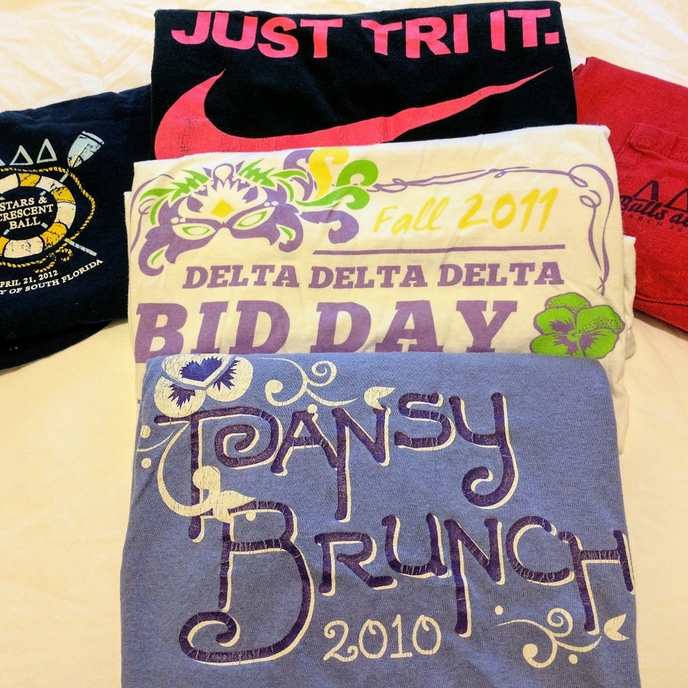 Bundle of 3 TriDelta T-shirts (Delta Delta Delta)