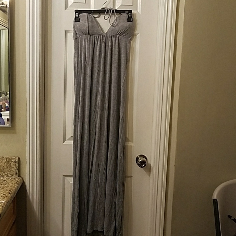 Maxi grey dress .