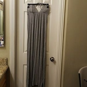 Maxi grey dress .