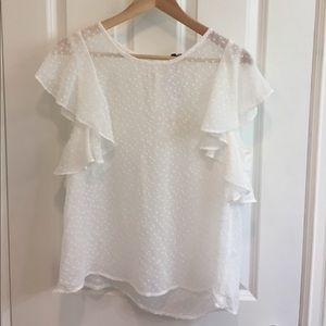 Alythea sheer white boho top