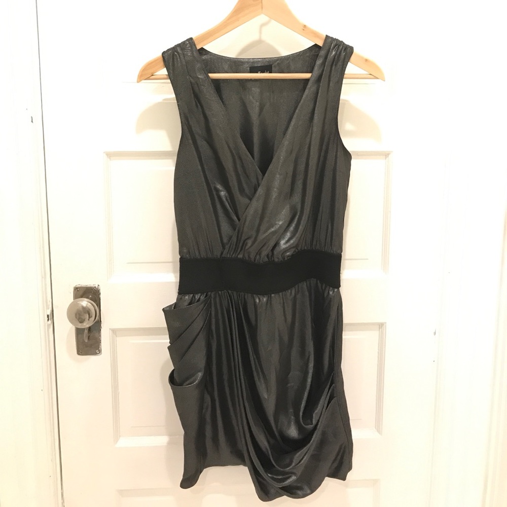 Bardot metallic mini dress