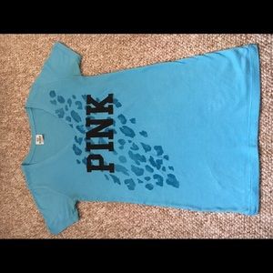 VS Pink tee, Cheetah print