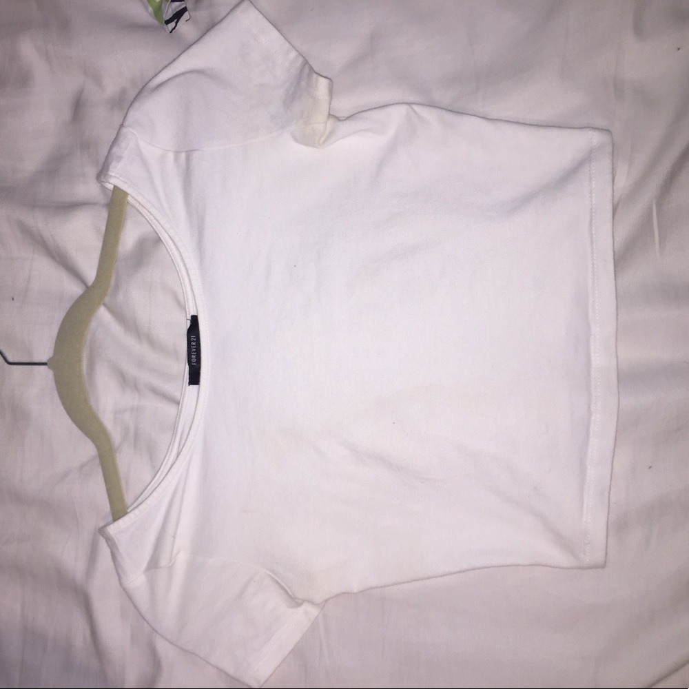 White crop top