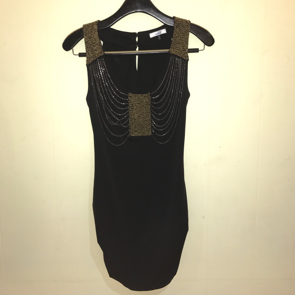 Tank Top Dress Shirt Black with Gold Size small