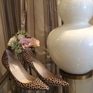 Jimmy Choo Cheetah Leopard Print Pony Hair Heels