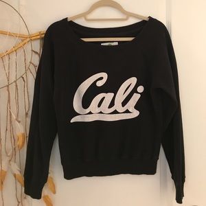 Cali graphic crop sweatshirt
